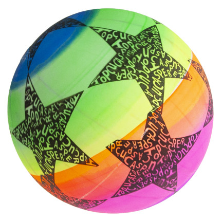 TG71357 GUMMIBALL BUNTE REGENBOGENSTERNE FÜR KINDER INDOOR OUTDOOR