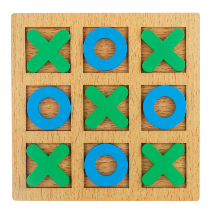 TG71381 HÖLZERNES TIC-TAC-TOE PUZZLESPIEL FÜR KINDER PÄDAGOGISCHES REISESPIEL