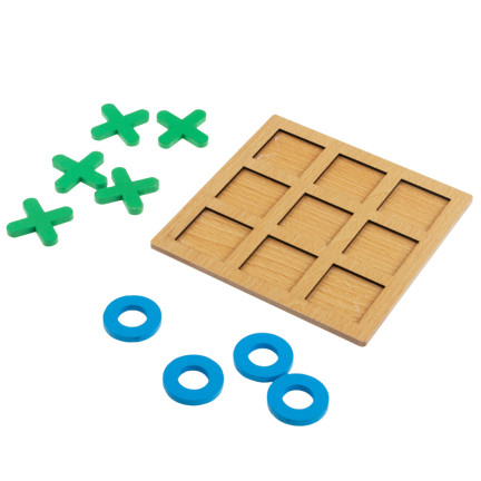 TG71381 HÖLZERNES TIC-TAC-TOE PUZZLESPIEL FÜR KINDER PÄDAGOGISCHES REISESPIEL