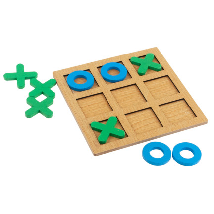 TG71381 HÖLZERNES TIC-TAC-TOE PUZZLESPIEL FÜR KINDER PÄDAGOGISCHES REISESPIEL