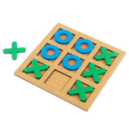 TG71381 HÖLZERNES TIC-TAC-TOE PUZZLESPIEL FÜR KINDER PÄDAGOGISCHES REISESPIEL