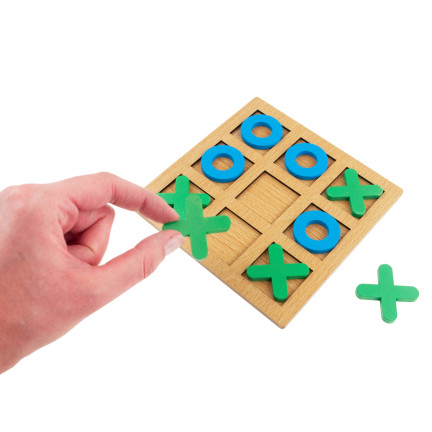 TG71381 HÖLZERNES TIC-TAC-TOE PUZZLESPIEL FÜR KINDER PÄDAGOGISCHES REISESPIEL