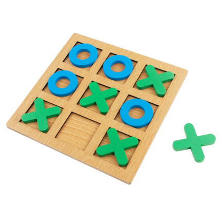TG71381 HÖLZERNES TIC-TAC-TOE PUZZLESPIEL FÜR KINDER PÄDAGOGISCHES REISESPIEL