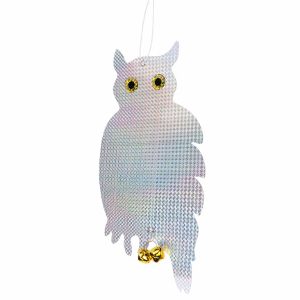 TG71383 Taubenabschreckung Vogelabschreckung reflektierende Eule sitzend HOLOGRAM RINGE