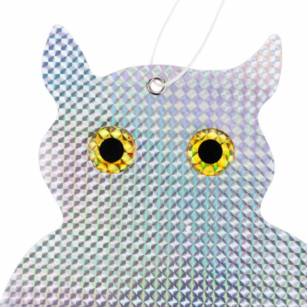 TG71383 Taubenabschreckung Vogelabschreckung reflektierende Eule sitzend HOLOGRAM RINGE