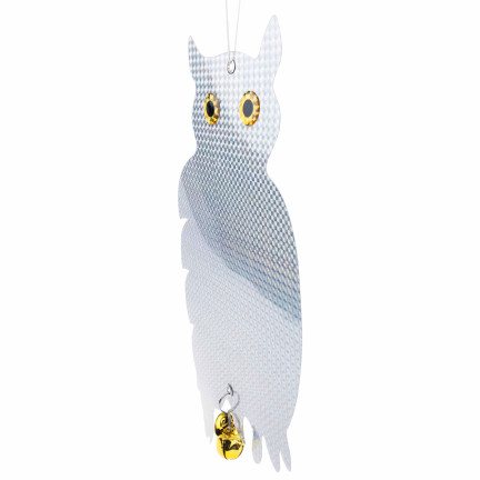 TG71383 Taubenabschreckung Vogelabschreckung reflektierende Eule sitzend HOLOGRAM RINGE