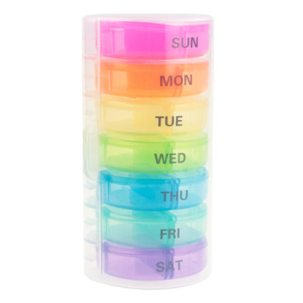 TG71402 MEDIKAMENTENKOFFER PILLENBOX ORGANIZER 7 TAGE WOCHE TAG NACHT 14 FÄCHER