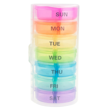 TG71402 MEDIKAMENTENKOFFER PILLENBOX ORGANIZER 7 TAGE WOCHE TAG NACHT 14 FÄCHER