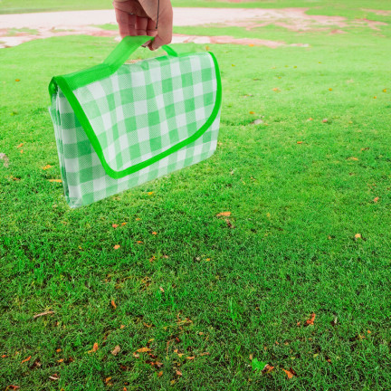 TG71411-2 GROSSE PICKNICK-REISESTRANDDECKE WASSERDICHTE MATTE GRÜN
