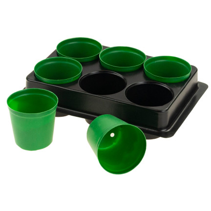 TG71424 PRODUKTIONSBEHÄLTER für die Aussaat von Setzlingen 6 St. + Palette