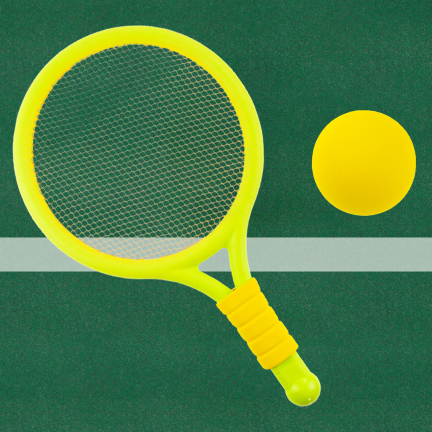 TG71584 Badminton-Set, Federball, farbige Schläger, Spielset