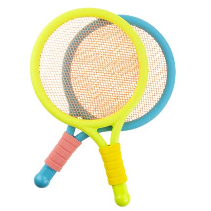 TG71584 Badminton-Set, Federball, farbige Schläger, Spielset