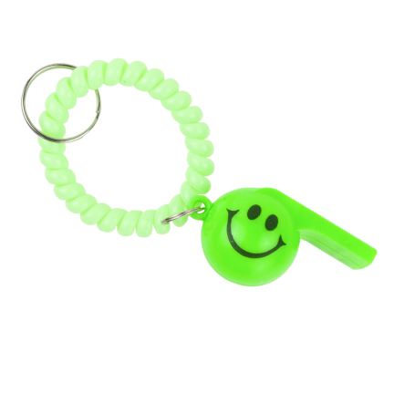 TG71615-1 Trillerpfeife an einem elastischen Armband mit Smiley