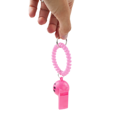 TG71615-1 Trillerpfeife an einem elastischen Armband mit Smiley