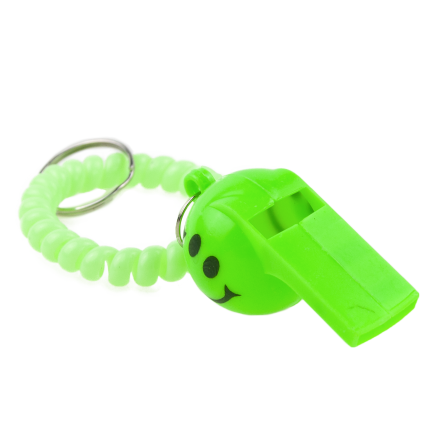 TG71615-1 Trillerpfeife an einem elastischen Armband mit Smiley