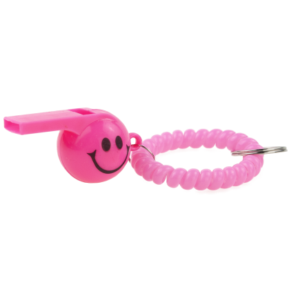 TG71615-1 Trillerpfeife an einem elastischen Armband mit Smiley