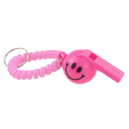 TG71615-1 Trillerpfeife an einem elastischen Armband mit Smiley