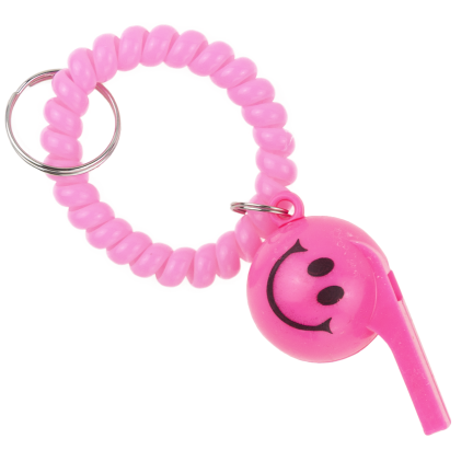 TG71615-1 Trillerpfeife an einem elastischen Armband mit Smiley