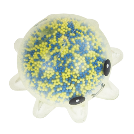 TG71661 Leuchtquietsche, Krakenquietsche mit Styroporkugeln, Antistress, LED-Quietsche 