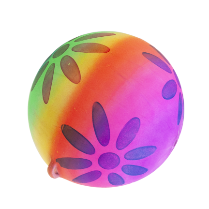 TG71991 – bunter, aufblasbarer Gummiball mit Feder, weich, an einer Schnur, zum Training