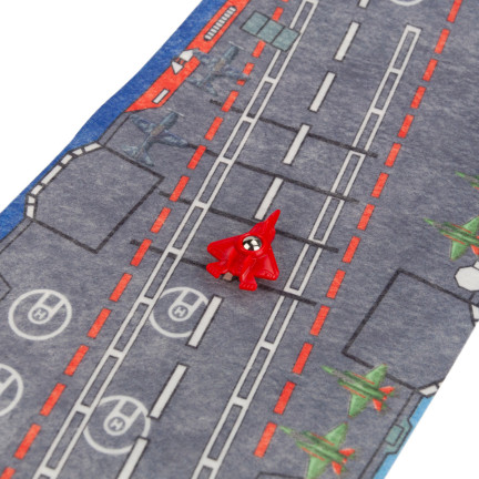 TG72958 FAMILIE ARCADE-SPIEL MINI CURLING MATTE + 6 FLUGZEUGE RENNEN