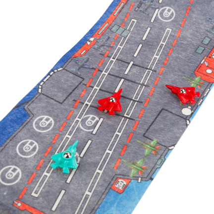 TG72958 FAMILIE ARCADE-SPIEL MINI CURLING MATTE + 6 FLUGZEUGE RENNEN