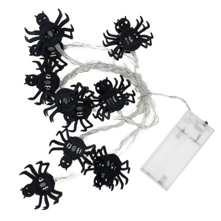 TG73004 LICHTER SPINNEN 10 LED LICHT GIRLANDE HALLOWEEN DEKORATIONEN GESPENSTISCH