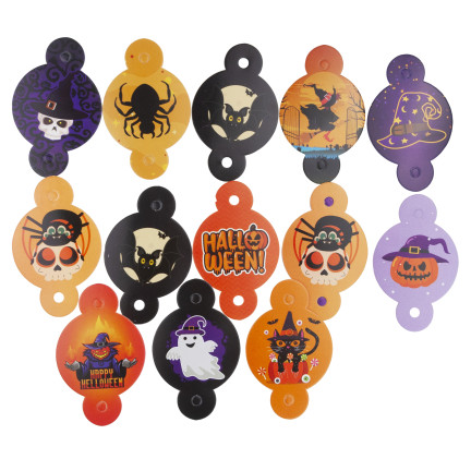 TG73018 PAPIERSTROHHALME MIT HALLOWEEN DEKORATION ÖKO-ROHR GESPENSTER KÜRBIS FLEDERMAUS