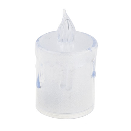 Led-Kerze, Kunststoff, warmweiße Flamme, glänzend, universelle Dekoration, Höhe 7 cm