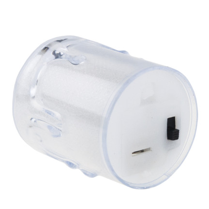 Led-Kerze, Kunststoff, warmweiße Flamme, glänzend, universelle Dekoration, Höhe 7 cm
