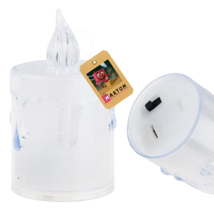 Led-Kerze, Kunststoff, warmweiße Flamme, glänzend, universelle Dekoration, Höhe 7 cm