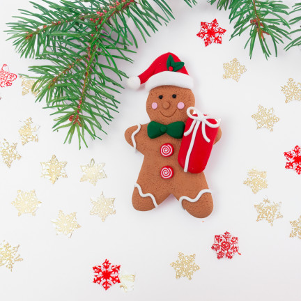 TG73607 Lebkuchenmänner 2tlg. WEIHNACHTSDEKORATION LEBKUCHEN-KUGEL
