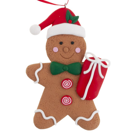 TG73607 Lebkuchenmänner 2tlg. WEIHNACHTSDEKORATION LEBKUCHEN-KUGEL