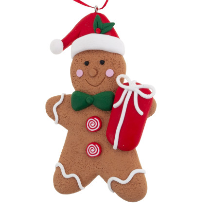 TG73607 Lebkuchenmänner 2tlg. WEIHNACHTSDEKORATION LEBKUCHEN-KUGEL