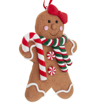 TG73607 Lebkuchenmänner 2tlg. WEIHNACHTSDEKORATION LEBKUCHEN-KUGEL