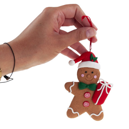 TG73607 Lebkuchenmänner 2tlg. WEIHNACHTSDEKORATION LEBKUCHEN-KUGEL