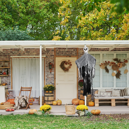 TG74161 Hängende Halloween-Dekoration: Totenkopf, Geist, Gespenst