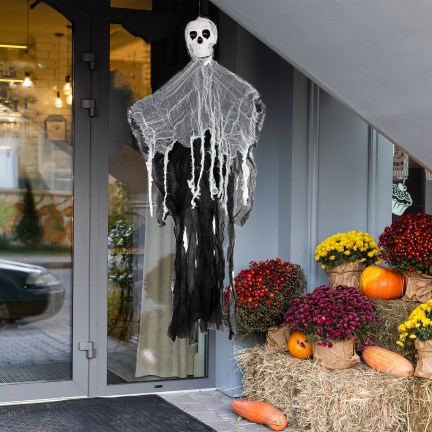 TG74161 Hängende Halloween-Dekoration: Totenkopf, Geist, Gespenst