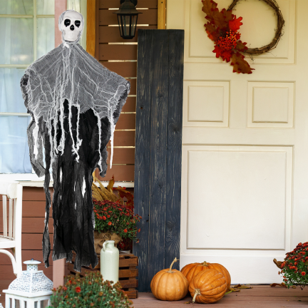 TG74161 Hängende Halloween-Dekoration: Totenkopf, Geist, Gespenst