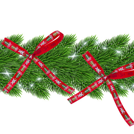 TG74285-1 SCHLEIFENBAND WEIHNACHTSDEKORATION GESCHENK KRANZ 4,5M