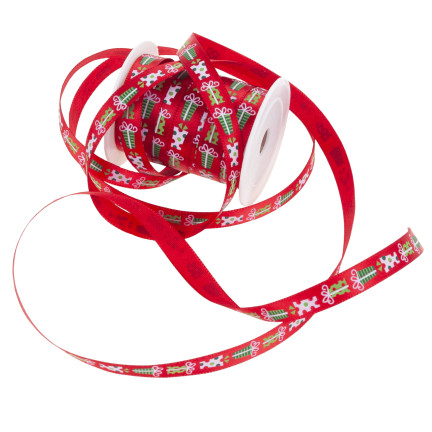 TG74285-1 SCHLEIFENBAND WEIHNACHTSDEKORATION GESCHENK KRANZ 4,5M