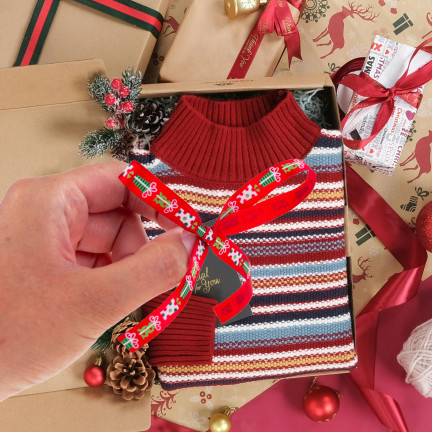 TG74285-1 SCHLEIFENBAND WEIHNACHTSDEKORATION GESCHENK KRANZ 4,5M