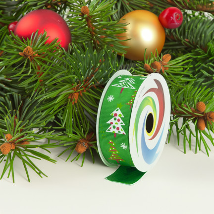 TG74288-1 SCHLEIFENBAND DEKORATION WEIHNACHTEN DEKORATION GESCHENK KRANZ 2,7M