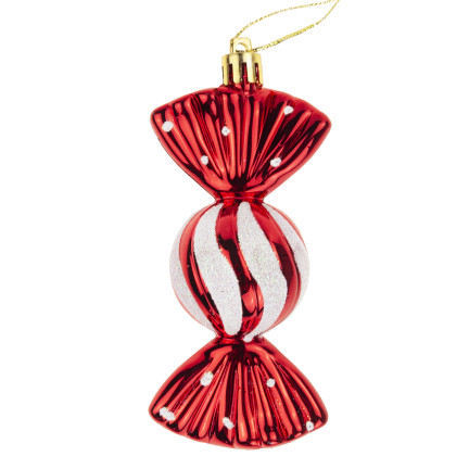 TG74340-4 Großes Set Weihnachtskugeln, rote Christbaumschmuckkugeln