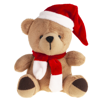 TG74792 Weihnachts-Plüschbär, Maskottchen, Kuscheltier, Nikolausgeschenk