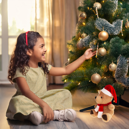 TG74792 Weihnachts-Plüschbär, Maskottchen, Kuscheltier, Nikolausgeschenk