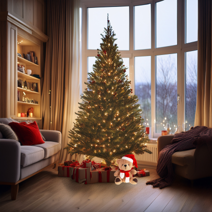 TG74792 Weihnachts-Plüschbär, Maskottchen, Kuscheltier, Nikolausgeschenk