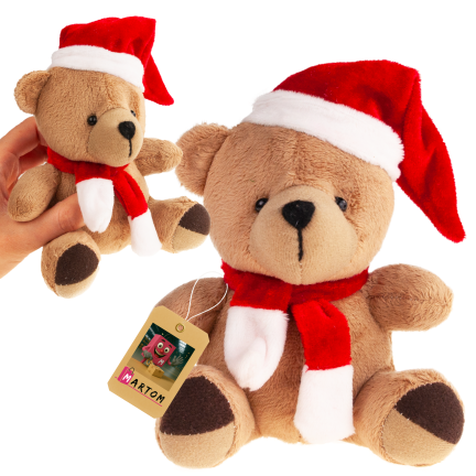 TG74792 Weihnachts-Plüschbär, Maskottchen, Kuscheltier, Nikolausgeschenk
