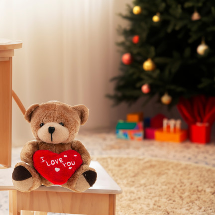 TG75260 BRAUNER TEDDYBÄR FÜR BABY MÄDCHEN HERZ ICH LIEBE DICH TEDDYBÄR