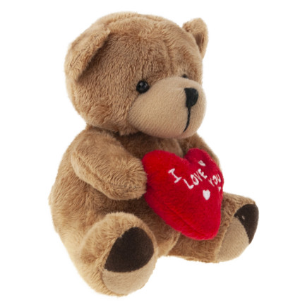 TG75260 BRAUNER TEDDYBÄR FÜR BABY MÄDCHEN HERZ ICH LIEBE DICH TEDDYBÄR